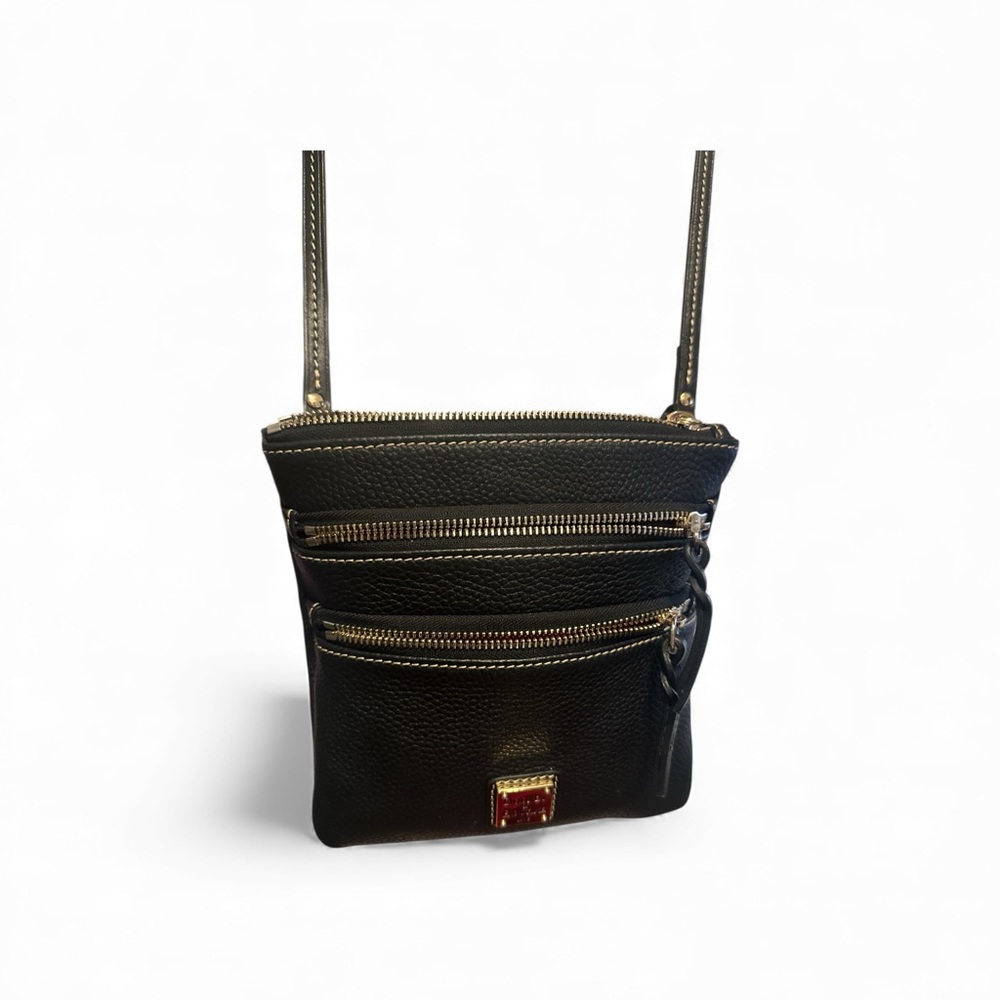 Dooney & Bourke pebble grain leather triple zip crossbody bag - Picture 2 of 5